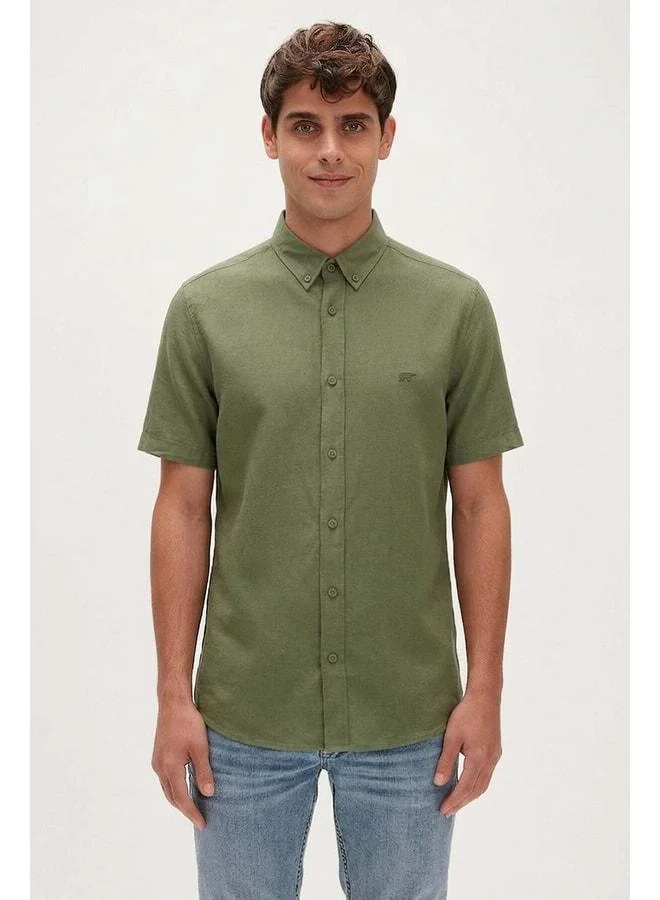 Bad Bear Drafty Pale Green Short Sleeve Men's Shirt.