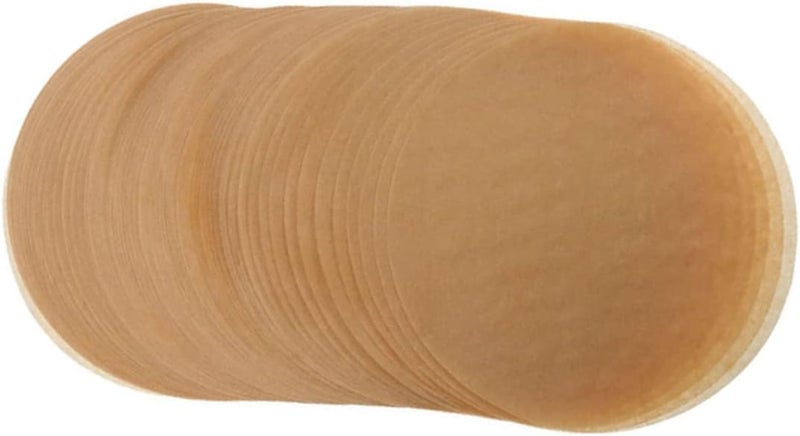 Round BBQ Paper Liners 19x19cm Non Stick Baking Sheets for Oven Microwave Cooking Steaming Grilling 100 Pcs - Image 1