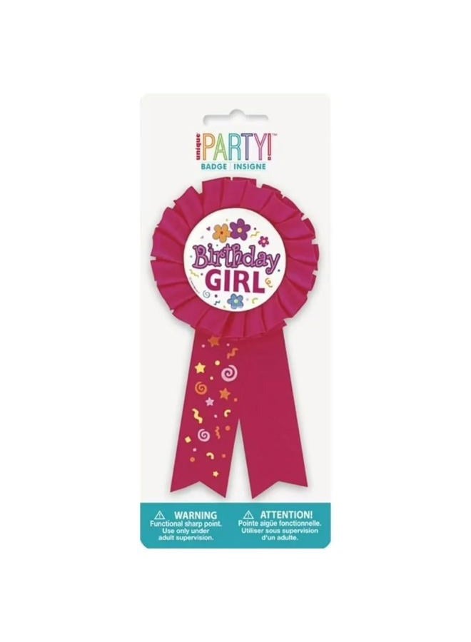 Unique Birthday Girl Red Fabric Award Badge - 7" (1 Pc), Perfect Celebration Accessory for Unforgettable Party - Image 4
