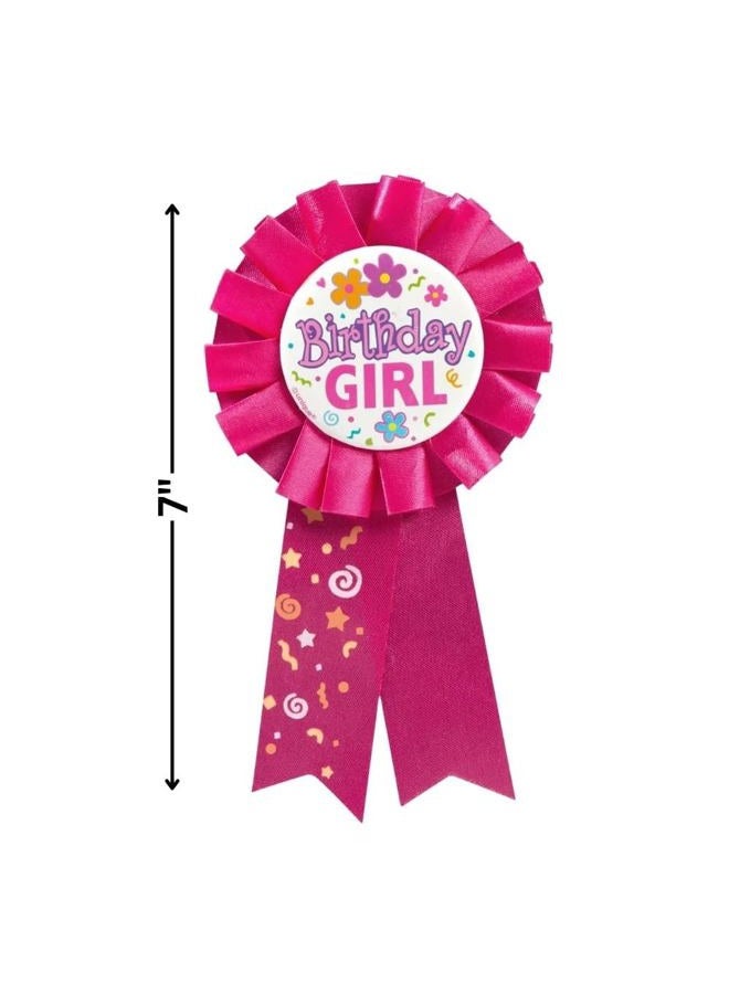 Unique Birthday Girl Red Fabric Award Badge - 7" (1 Pc), Perfect Celebration Accessory for Unforgettable Party - Image 2
