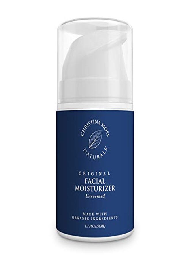 Christina Moss Naturals - كريم مرطب للوجه من دي ويث بالصبار العضوي لترطيب وتغذية البشرة الحساسة الدهنية أو الجافة جداً، مضاد للتقدم في السن ومضاد للتجاعيد، كريستينا موس ناتشورالز (بلا رائحة) - Image 1