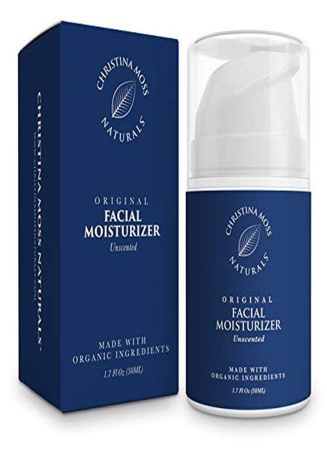 Christina Moss Naturals - كريم مرطب للوجه من دي ويث بالصبار العضوي لترطيب وتغذية البشرة الحساسة الدهنية أو الجافة جداً، مضاد للتقدم في السن ومضاد للتجاعيد، كريستينا موس ناتشورالز (بلا رائحة) - Image 1