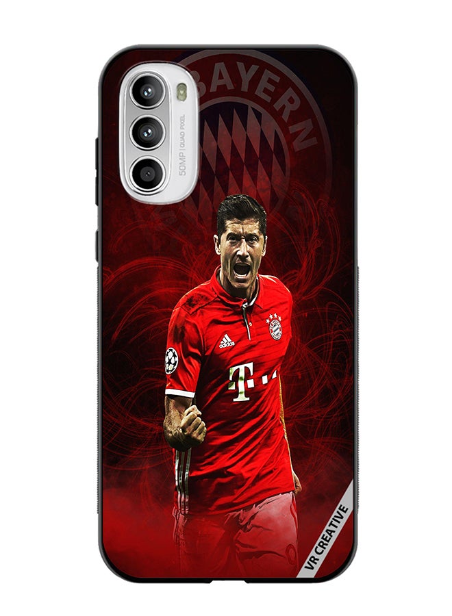VR CREATIVE Protective Case Cover For Motorola Moto G82 Lewandowski Design Multicolour - Image 1