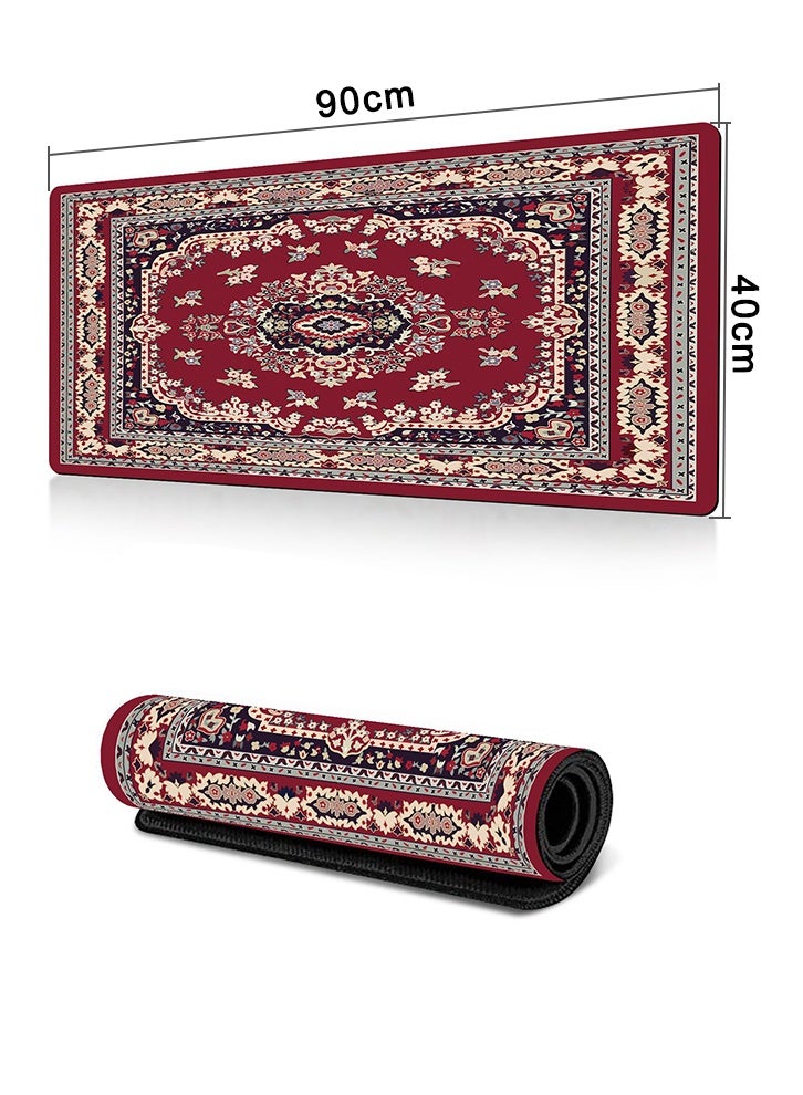 Large Gaming Mouse Pad, XXL Desk Mat,Arabic style mouse pad 900*400*4mm,Thick Rubber Desk Pad Mouse Pad - Image 1