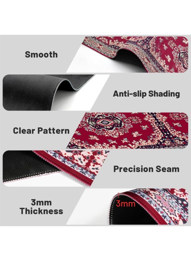 Large Gaming Mouse Pad, XXL Desk Mat,Arabic style mouse pad 900*400*4mm,Thick Rubber Desk Pad Mouse Pad - Image 4