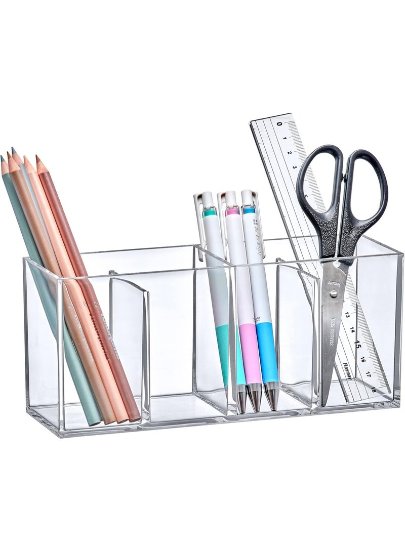 HEC Acrylic Cosmetic Organizer – Clear Makeup Storage Box with Multi-Compartments, Elegant Vanity Organizer for Skincare, Makeup, Jewelry & Beauty Accessories - Image 3