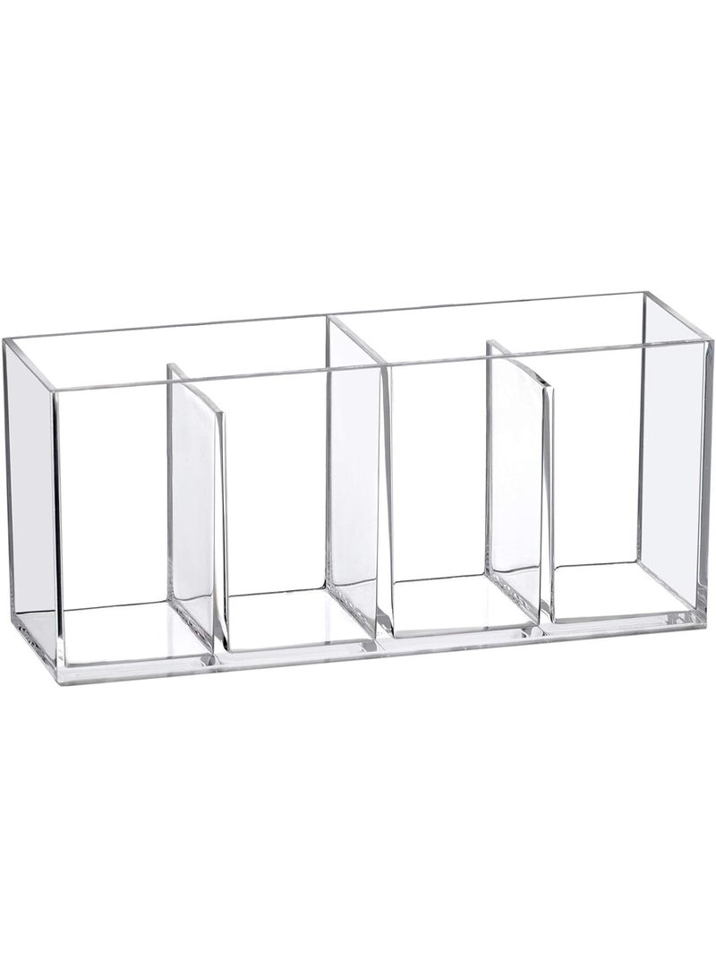 HEC Acrylic Cosmetic Organizer – Clear Makeup Storage Box with Multi-Compartments, Elegant Vanity Organizer for Skincare, Makeup, Jewelry & Beauty Accessories - Image 4