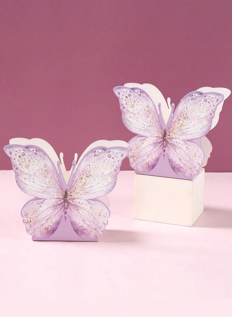 Generic Butterfly-Themed Favor Boxes – Set of 6 Perfect for wrapping small gifts or sweets for birthday parties, weddings, kids’ celebrations, baby showers, and all special occasions - Image 5