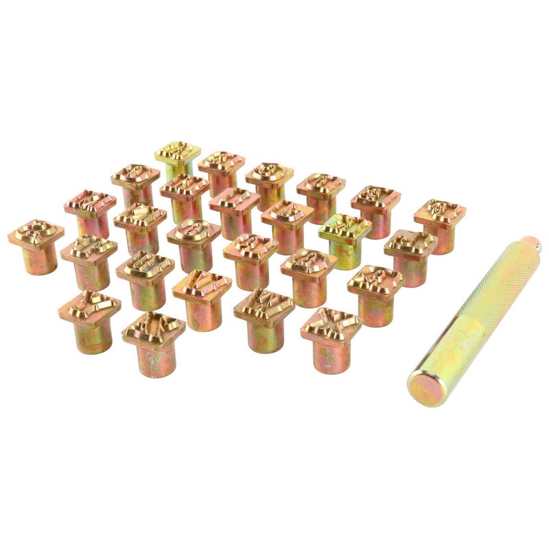 YaeKoo 27pcs Craft Tools Standard Alphabet Stamp Punch Set 1/2" (13 mm) A-Z Leather Craft Stamping Tool (1/2 Inch) - Image 3
