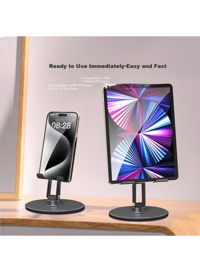 Bzbc Mobile Phone Stand Desktop Three-Axis Lifting Ipad Tablet Stand Lazy Bedside Live Game Chicken Eating Chicken Online Course Folding Portable All-Metal Universal Support Stand - Image 4