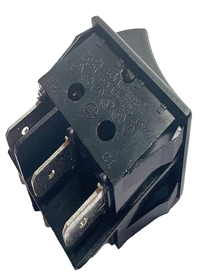 مفتاح تشغيل/إيقاف قارب من نوع Canal TH3 Defond DRH-2415-3 Series DPST 20 أمبير 16 أمبير 125/250 فولت تيار متردد، بديل لمجموعة متنوعة من التطبيقات، مصنوع من مادة PA66 السوداء، سهل التركيب، متين - Image 3