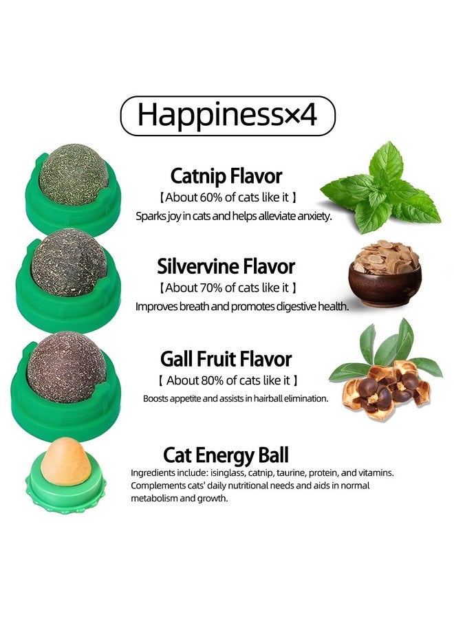 Catnip Toys Balls 4 Pcs, Cat Energy Ball, Cat Toys for Indoor Cats, Healthy Kitty Teeth Cleaning Dental Chew Toys - Image 2