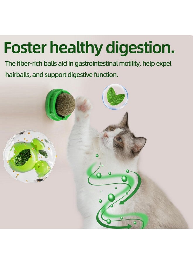 Catnip Toys Balls 4 Pcs, Cat Energy Ball, Cat Toys for Indoor Cats, Healthy Kitty Teeth Cleaning Dental Chew Toys - Image 3