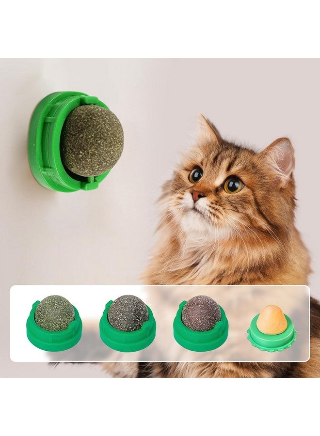 Catnip Toys Balls 4 Pcs, Cat Energy Ball, Cat Toys for Indoor Cats, Healthy Kitty Teeth Cleaning Dental Chew Toys - Image 1