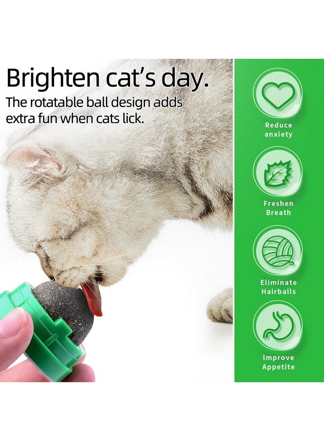 Catnip Toys Balls 4 Pcs, Cat Energy Ball, Cat Toys for Indoor Cats, Healthy Kitty Teeth Cleaning Dental Chew Toys - Image 4
