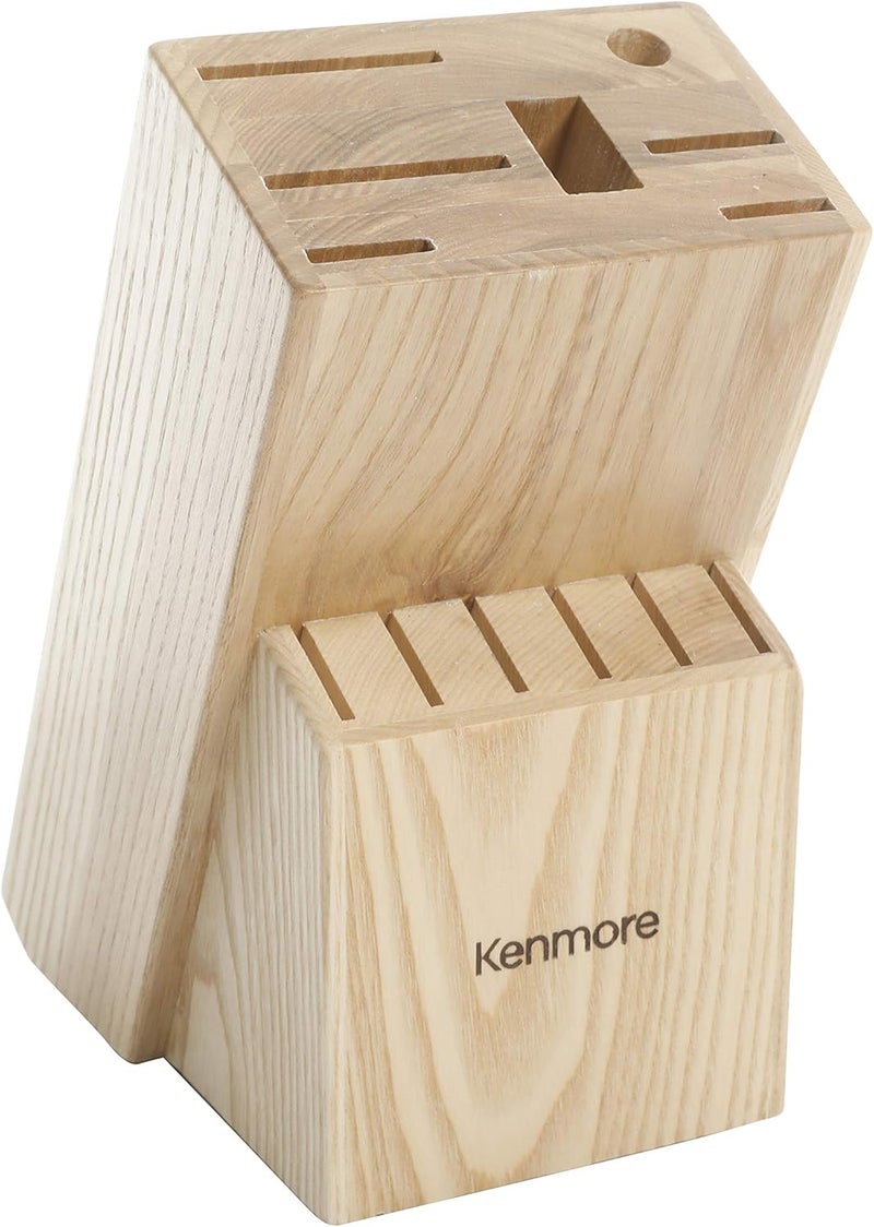 Kenmore Kane Stainless Steel Stamped TripleRiveted Knife Block Set 14Piece Glacier Blue - Image 4