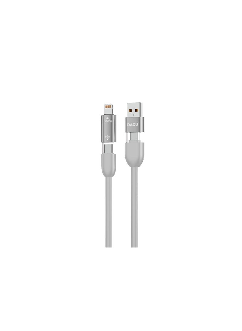 DADU 4-in-1 USB C Fast Charging Cable 1.5 Meter, 65W PD Type-C to Type-C & USB-A to Type-C Fast Charger, USB-A to Lightning & Type-C to Lightning 12W Cable for iPhone 15, 14, 13, 12, 11, X, 8 Series, Samsung, Xiaomi, Huawei, Android Phones, Tablets & Laptops - Image 2