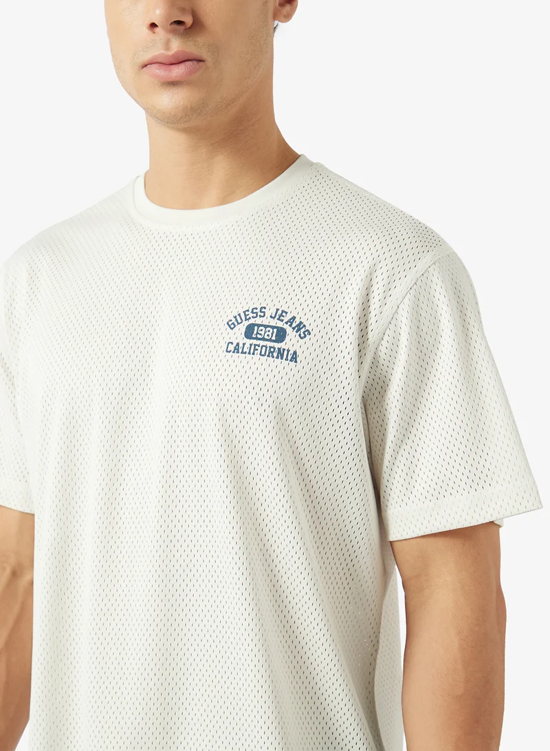 GUESS  Logo Detail Crew Neck T-Shirt for Men | Best Price UAE