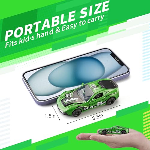 KIDAMI Racing Pull Back Cars for Kids Die Cast Metal Toy Cars with Door Openable Mini Sports Car Vehicles Pack Playset for Boys Girls Toddlers - Image 5