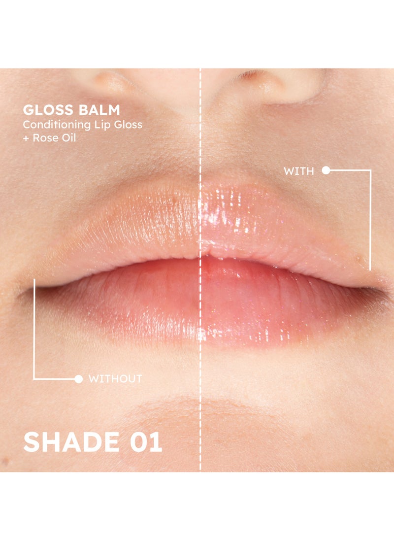 LAQUÉ Gloss Balm Conditioning Lip Gloss + Rose Oil - GB 01  - Image 3