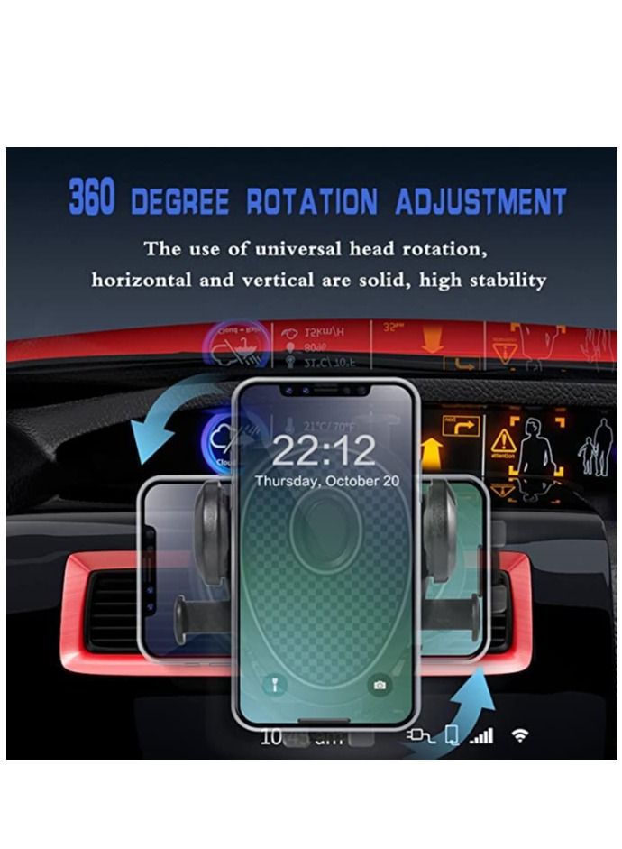 KASTWAVE Universal Car Phone Holder, Air Vent Car Mount Cell Phone Holder Car Phone Stand with Windshield Fit Thick Case & Heavy Phone Friendly Fit for All mobile phone Iphone Samsung - Image 5