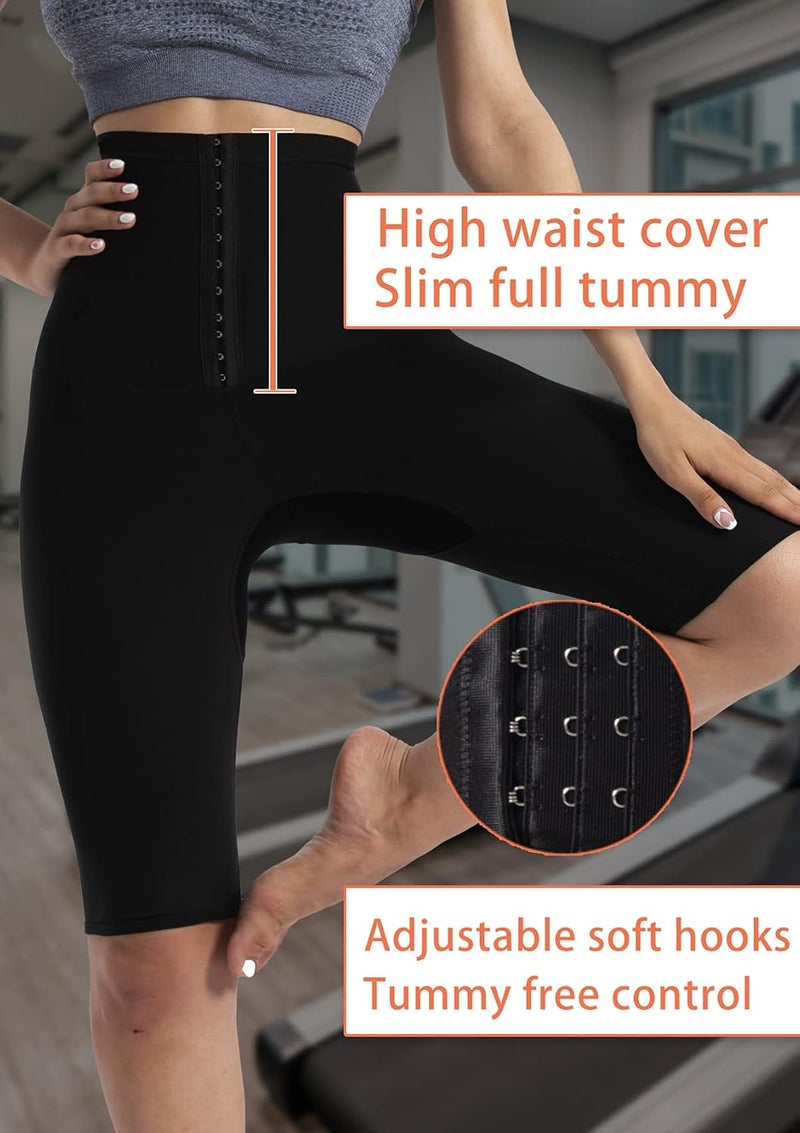 QZSH Sauna Pants Women Sweat Capris Slimming Leggings,Mesh Crotch,High Waist Workout Body Shaper Suits - Image 5