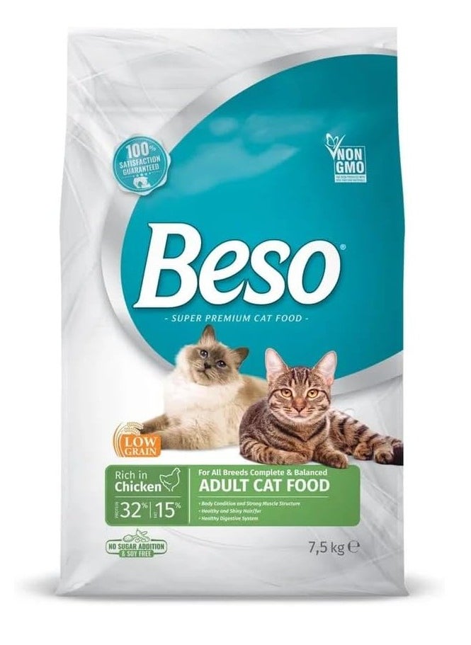 Beso Cat Adult Dry Food With Chicken Flavor 7.5KG 