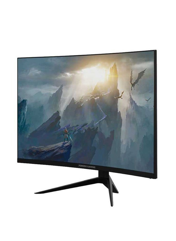 porodo - 32-inch Gaming Curved Monitor with RGB Light / MT9800 180Hz / Borderless Design / Adjustable Rotating Stand / 2 HDMI 2.0 / 2K QHD Screen Resolution - Black - Image 1