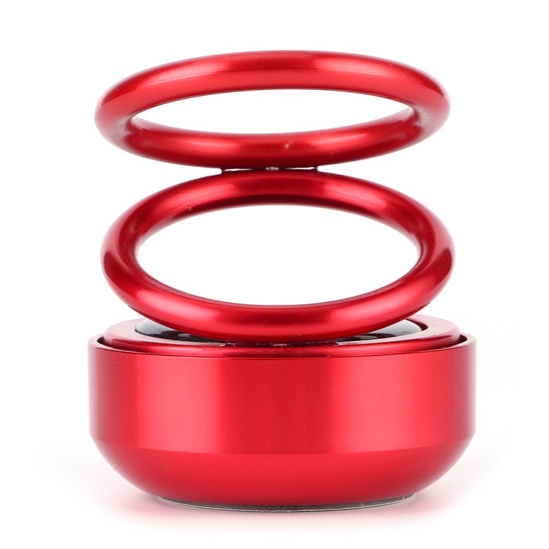 Solar Power Car Air Freshener: Red Light Luxury Alloy, French Pure Plant Extract - Auto Rotating Aroma Diffuser for Car Interior, Pets And Kids - Image 5