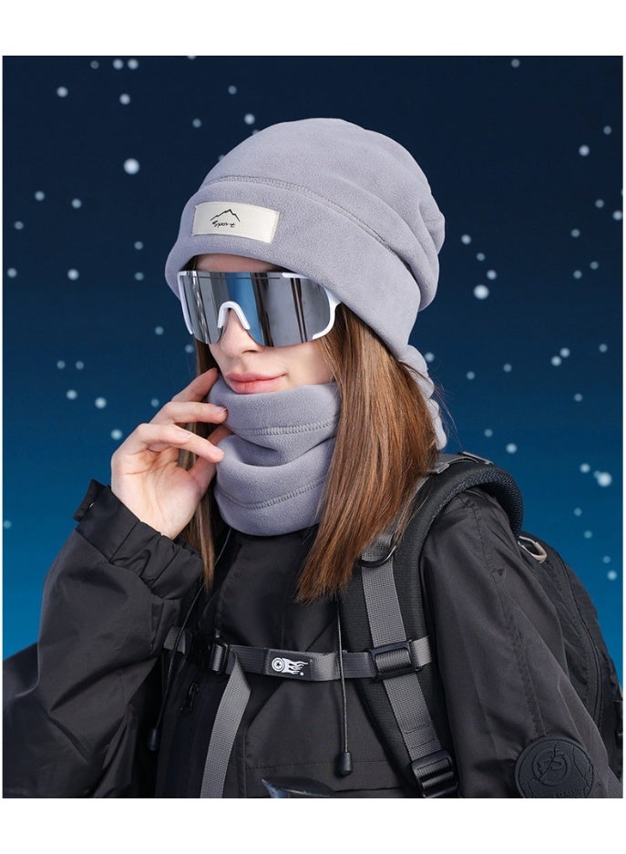 HALAMODO Windproof Winter Face Mask Warm Fleece Ski  Hats for Women ，2 in 1 Hat Scarf，Cold Weather Motorcycle Bike Cycling Neck Warmer Hat - Image 2