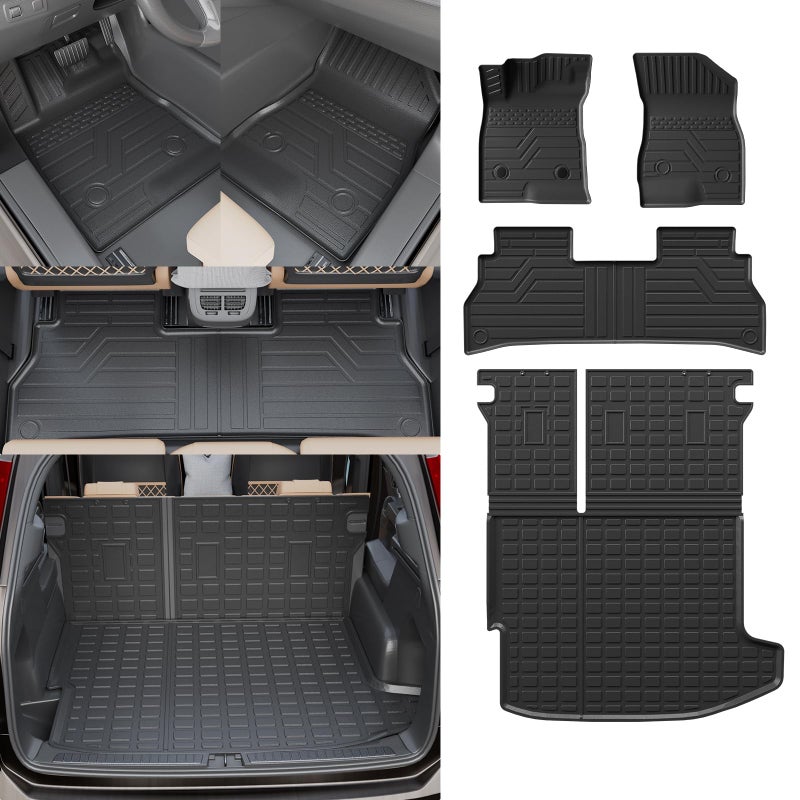 Dattumar Floor Mats Compatible with 2024 2025 2026 Chevrolet Trax Buick Envista Cargo Mat Trunk Liner Back Seat Cover 2024 Chevy Trax Accessories Trunk Mat with Backrest MatFloor Mats