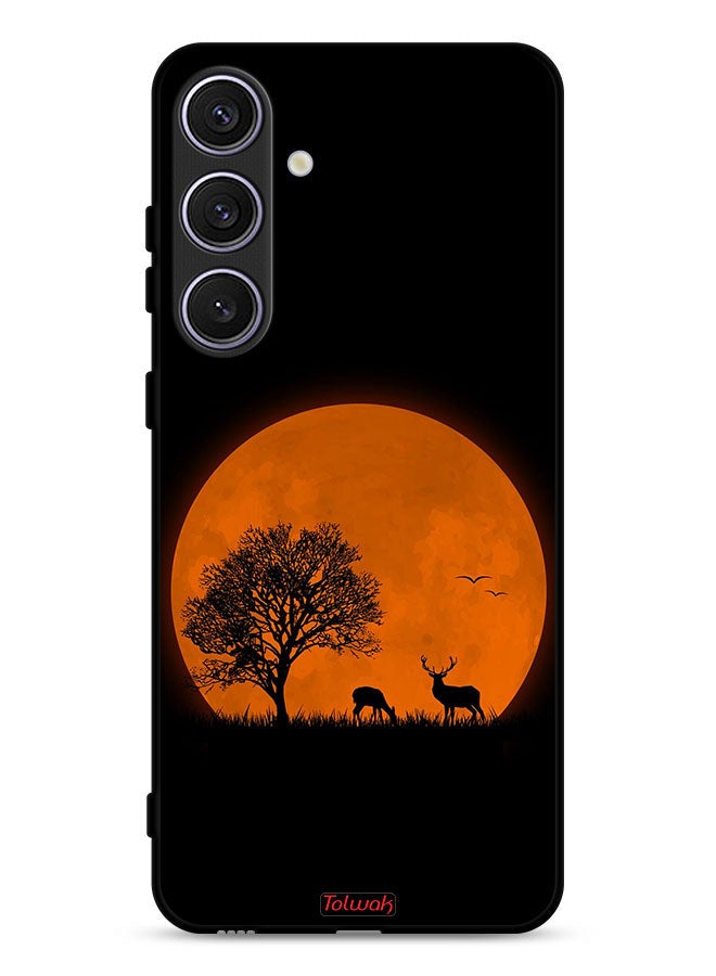 Tolwak Samsung Galaxy S24 5G Protective Case Cover Evening Moon Art - Image 1