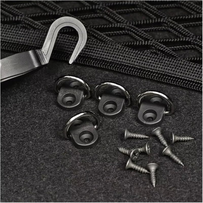 D-Ring Tie Downs Anchor 8-Piece Car Cargo Net Base Hook Accessories Trunk Fixing Ring - Image 4