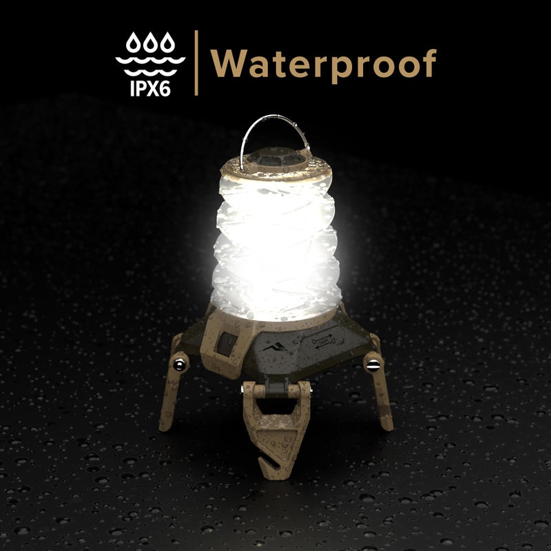 Princeton Tec Princeton Tex Helix Backcountry Collapible Lantern with Dimmable 300 Lumen White/Red LED, Essential for Camping, Hunting, Mountaineering, and Safety Preparedness, Battery Operated, Multicam - Image 5