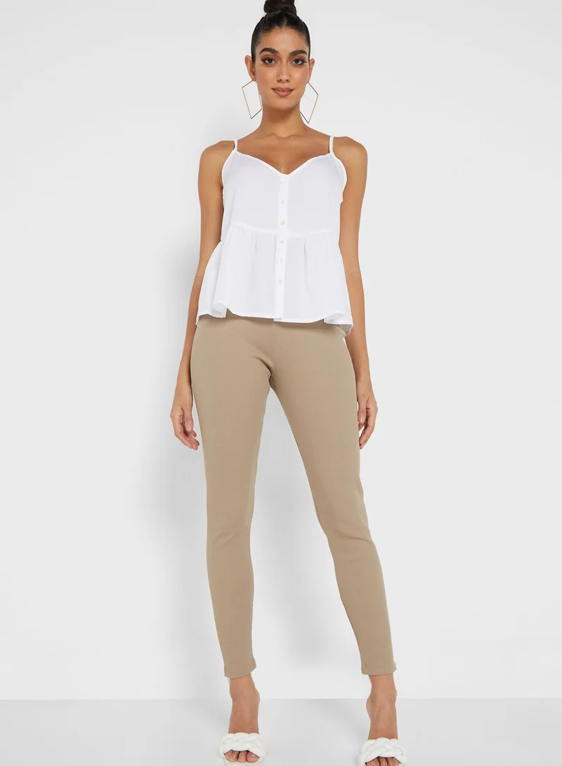 Miss Pap High Waist Ribbed Leggings