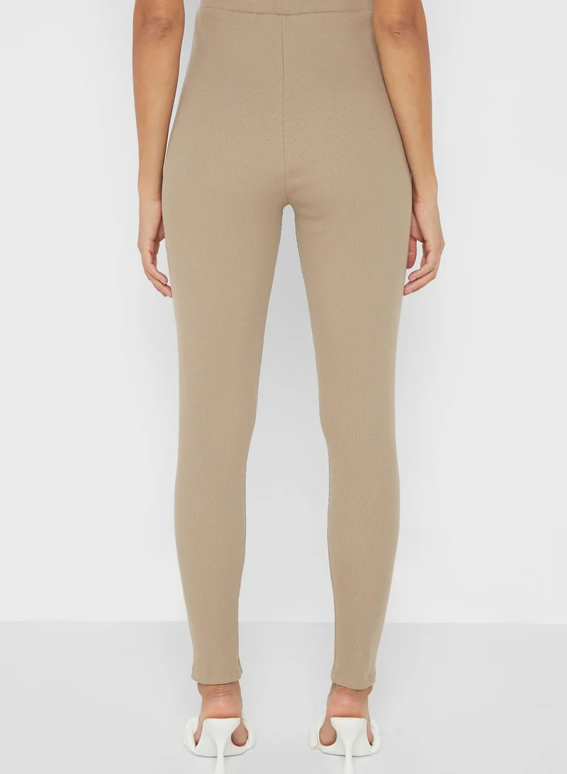 Miss Pap High Waist Ribbed Leggings