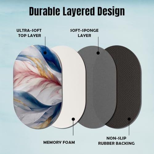 Dwella - Anti-Fatigue Kitchen Rug Set – 2 Pcs Cushioned Non-Skid Jute Design Rubber Mats, Soft & Water Absorbent Comfort Rugs, Machine Washable Runners for Kitchen, Laundry – 120x40cm & 40x60cm - Image 5