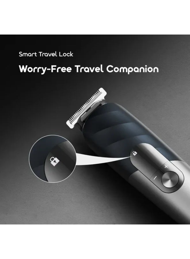 أورايمو Oraimo UltraTrim 16-in-1 Complete Family Grooming Kit OTS-230, Rechargeable Beard Trimmer & Hair Clipper Set, Stainless Steel Blades, 150-Min Runtime, IPX7 Waterproof, Child Safety Mode, Travel Lock & Multi-Attachment Groomer - Image 4