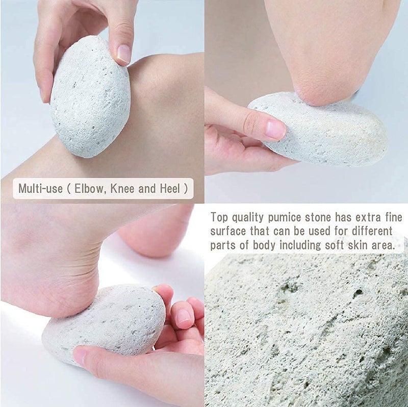 Terra Distribution Pumice Stone, Natural [Made in Japan] Ergonomic Shape, Extra Fine Texture, Hard & Cracked Skin Callus Remover for Men, Women, Kids and Gifts. (Fine Smooth for Multi-use(Elbow, Knee and Heel) - Image 3