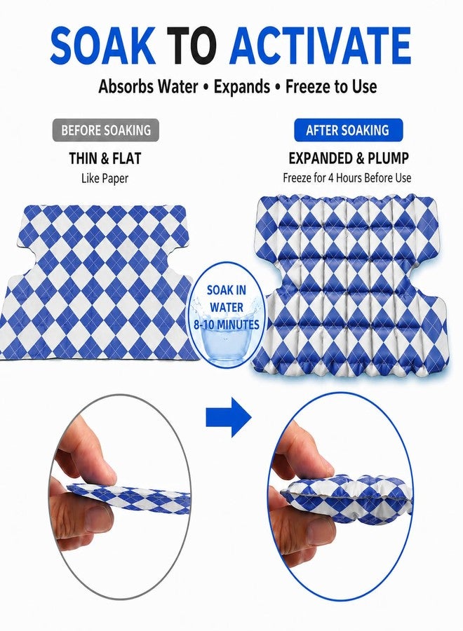 WORLD-BIO Ice Packs for Injuries Reusable, Knee Ice Pack Wrap with Straps, Gel Ice Wrap for Leg Pain Relief, Hot & Cold Compress Therap for Swelling, Water Soak Needed, Blue & White, 1pack - Image 2