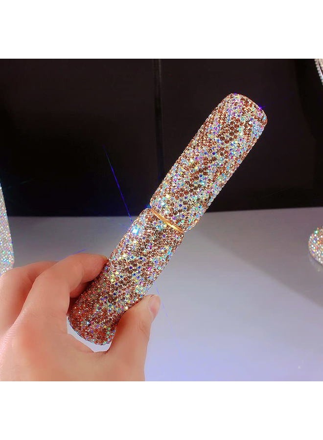 Bestbling Bling Bling Portable 5-Piece Makeup Brush Set for Eyeshadow and Eyebrows with Rhinestone Barrel Packaging (Gold) - Image 5