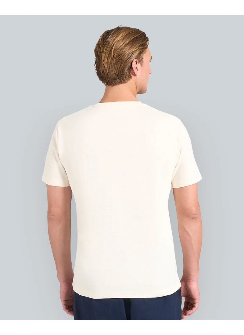 GANT Gant Texture Short Sleeve T-Shirt For Men (White)