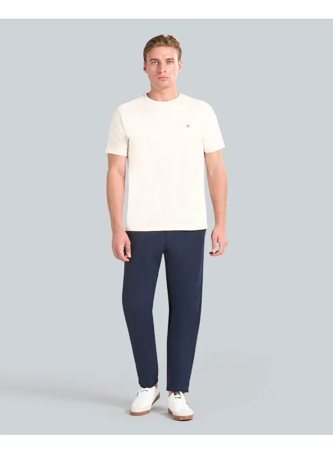 GANT Gant Texture Short Sleeve T-Shirt For Men (White)