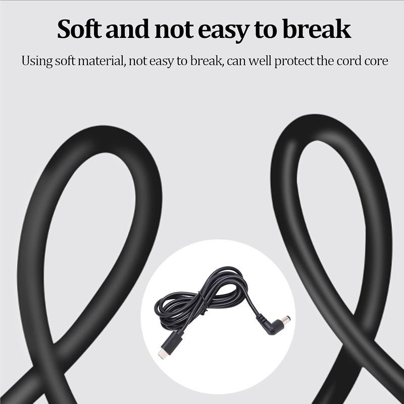 LIZEALUCKY USB C Cable Glasses Power Cord, Short Length Power Cord for FPV Flight Goggles V2 Goggles Power Supply Cord (Long Type) - Image 3