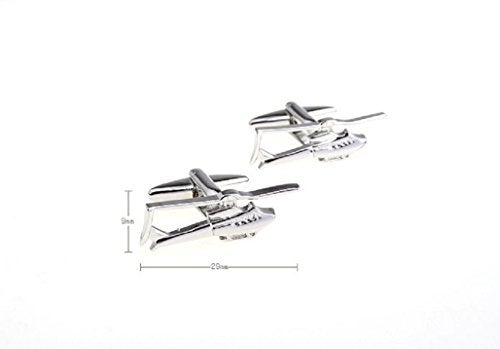 MRCUFF Helicopter Huey Pair Cufflinks in a Presentation Gift Box & Polishing Cloth - Image 2
