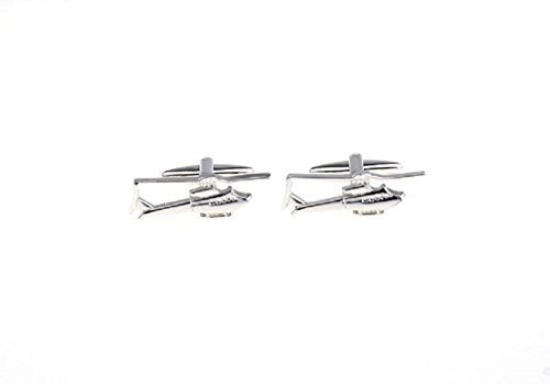 MRCUFF Helicopter Huey Pair Cufflinks in a Presentation Gift Box & Polishing Cloth - Image 3