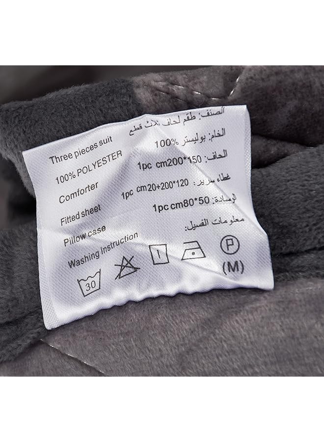 erorex Moon Pack Of 2 Kids All Season Reversible Soft Velvet Flannel Comforter Set 3 Pcs Single Size 150 X 200 Cm Boys Or Girls Bedding Set Double Sided Geometric Stitch With Vintage Car Print Multicolor - Image 3