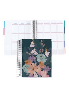 Erin Condren Amazon Exclusive Coiled Undated Lifeplanner - Bold Blooms Classic Cover, Platinum Coil  - Image 1