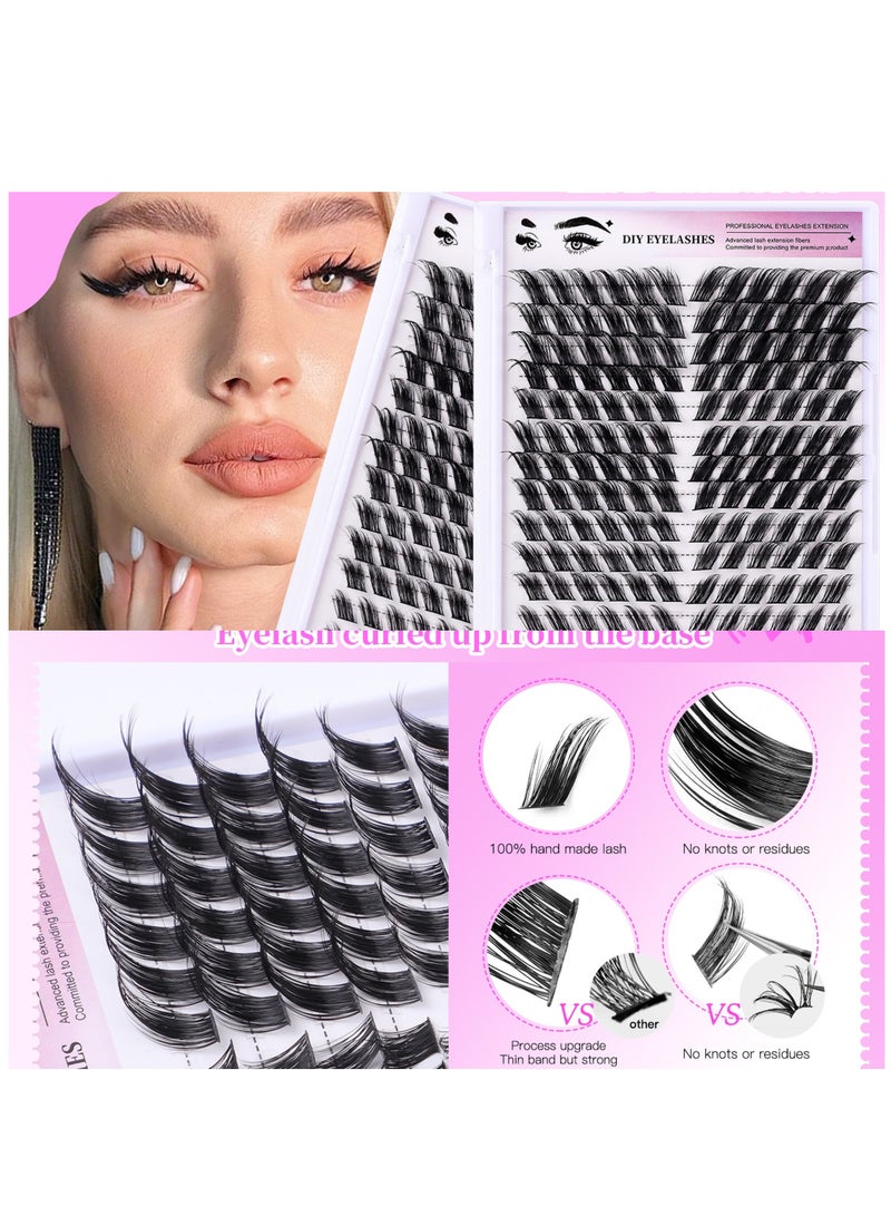 LashesMD False Eyelashes 168 Clusters of Single Clusters with Angled Flying Hair Natural and Soft Self-grafting Segmented DIY Eyelashes Set - Image 3