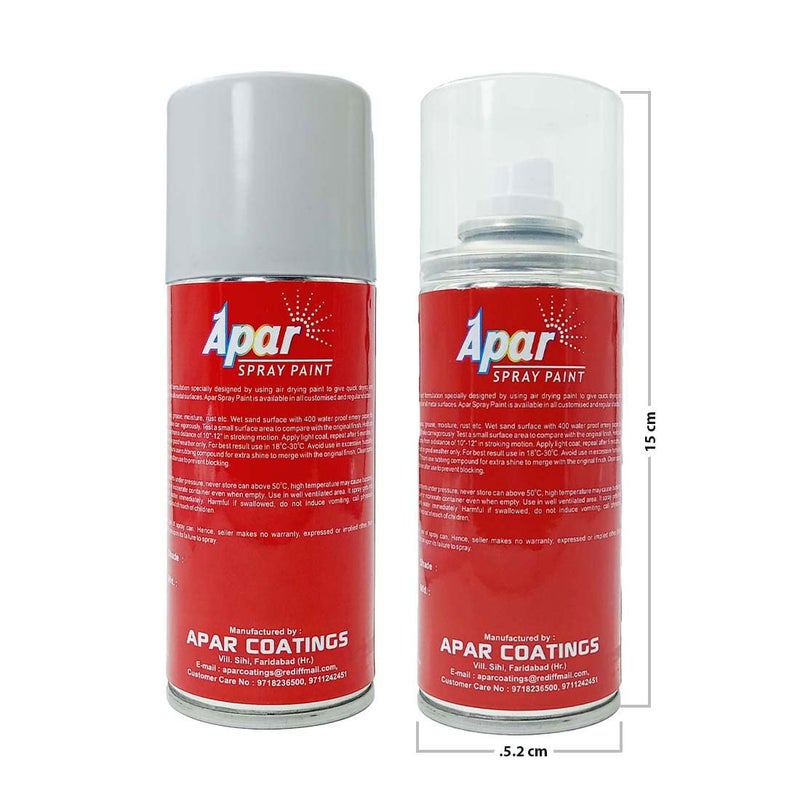 APAR Automotive Spray Paint Pearlescent White (RC Colour Name) + PC Compatible for Tata Cars -225 ml (Pack of 2-Pcs) - Image 2